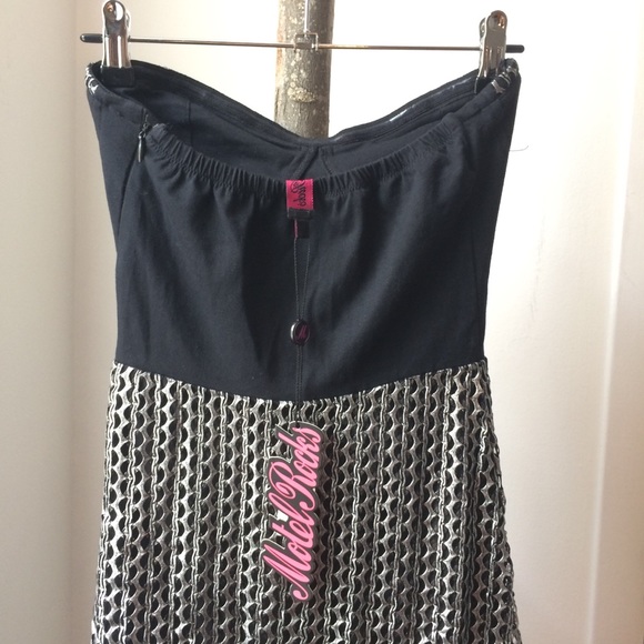 Motel Rocks Black and Silver Mesh Dress - Size XS - Picture 3 of 3
